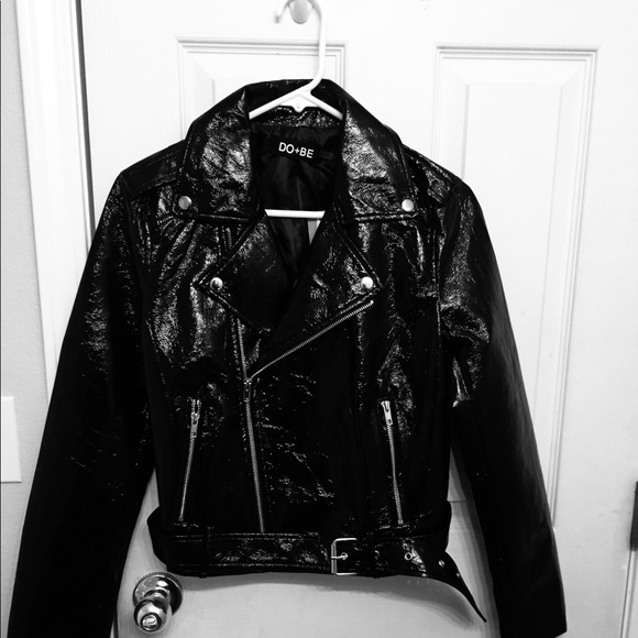 DO+BE Jackets & Blazers - Patent leather Moto jacket